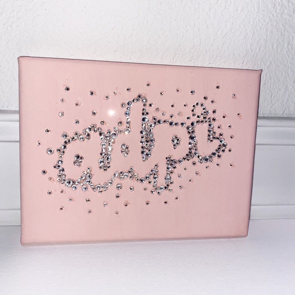 ADPi sorority rhinestone canvas